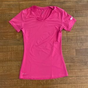 Nike pro pink shirt